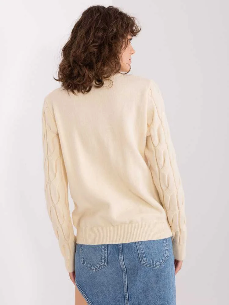 Wool Fashion Italia Megztinis-AT-SW-2235.00P-šviesiai smėlio spalvos