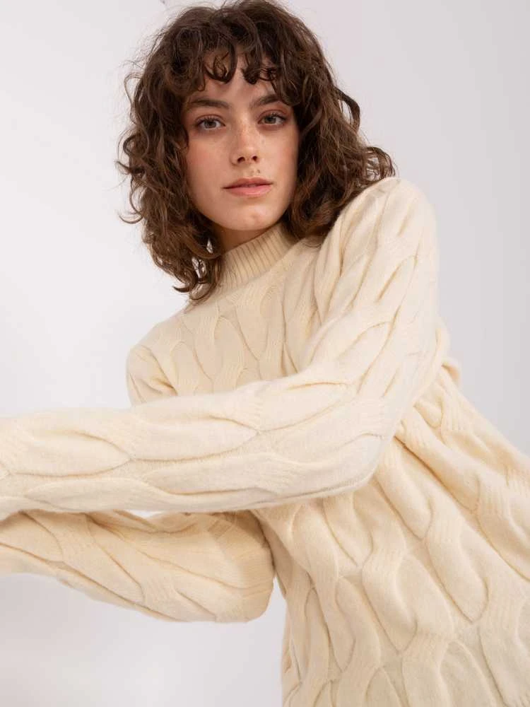Wool Fashion Italia Megztinis-AT-SW-2235.00P-šviesiai smėlio spalvos