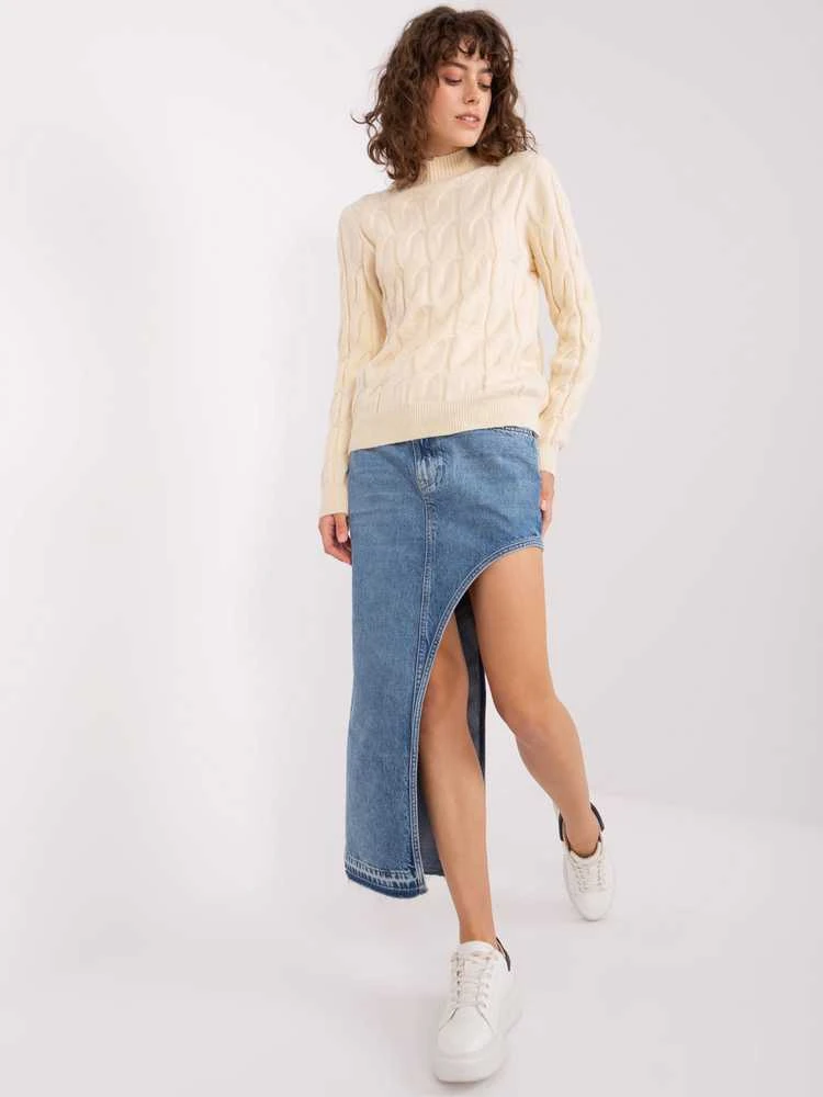 Wool Fashion Italia Megztinis-AT-SW-2235.00P-šviesiai smėlio spalvos
