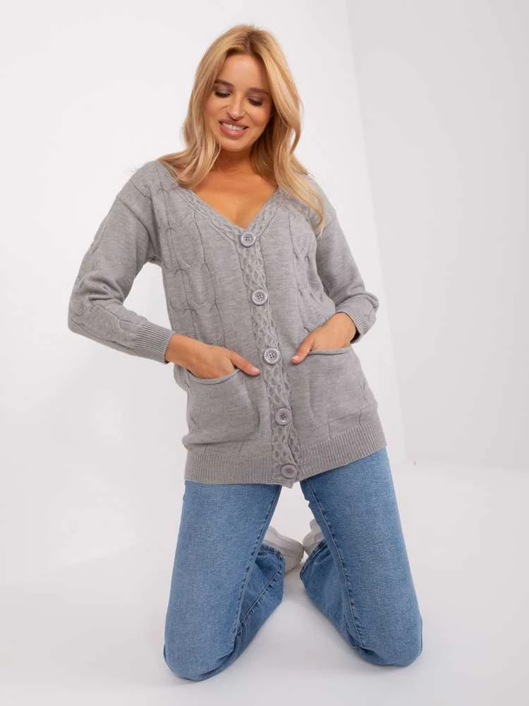 Wool Fashion Italia Megztinis-AT-SW-2241.36P-pilkas