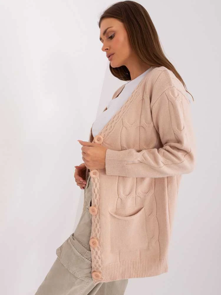Wool Fashion Italia Megztinis-AT-SW-2241.36P-smėlio spalvos