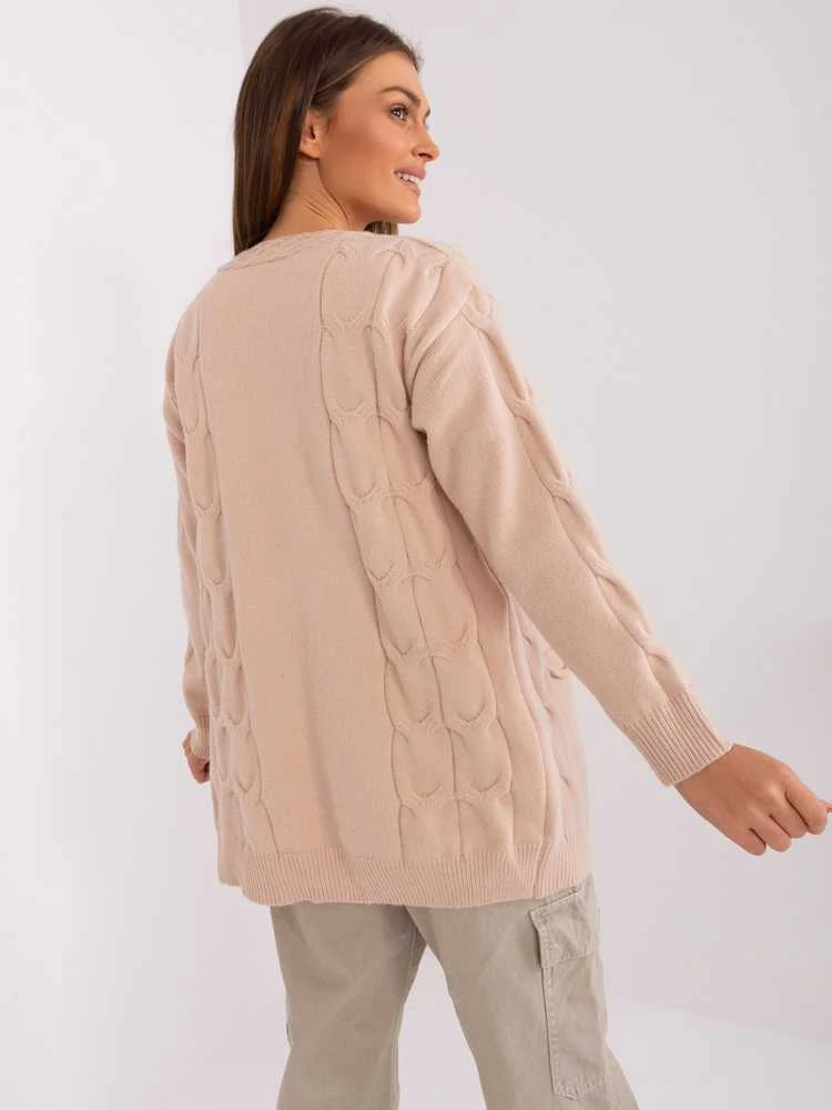 Wool Fashion Italia Megztinis-AT-SW-2241.36P-smėlio spalvos