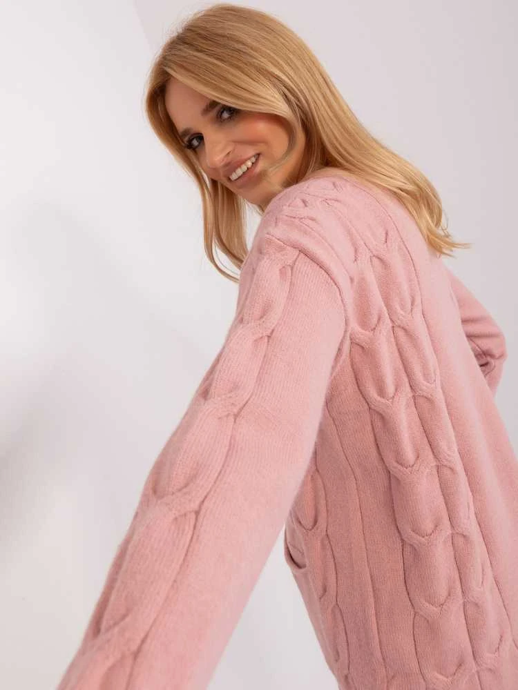 Wool Fashion Italia Megztinis-AT-SW-2241.36P-šviesiai rožinis