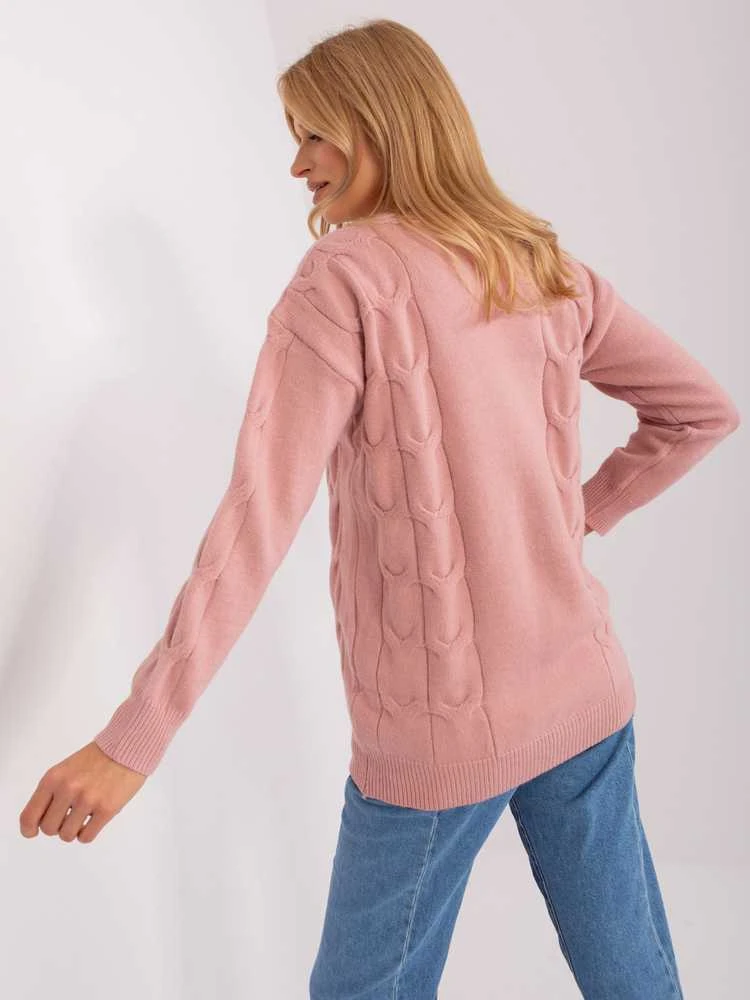 Wool Fashion Italia Megztinis-AT-SW-2241.36P-šviesiai rožinis