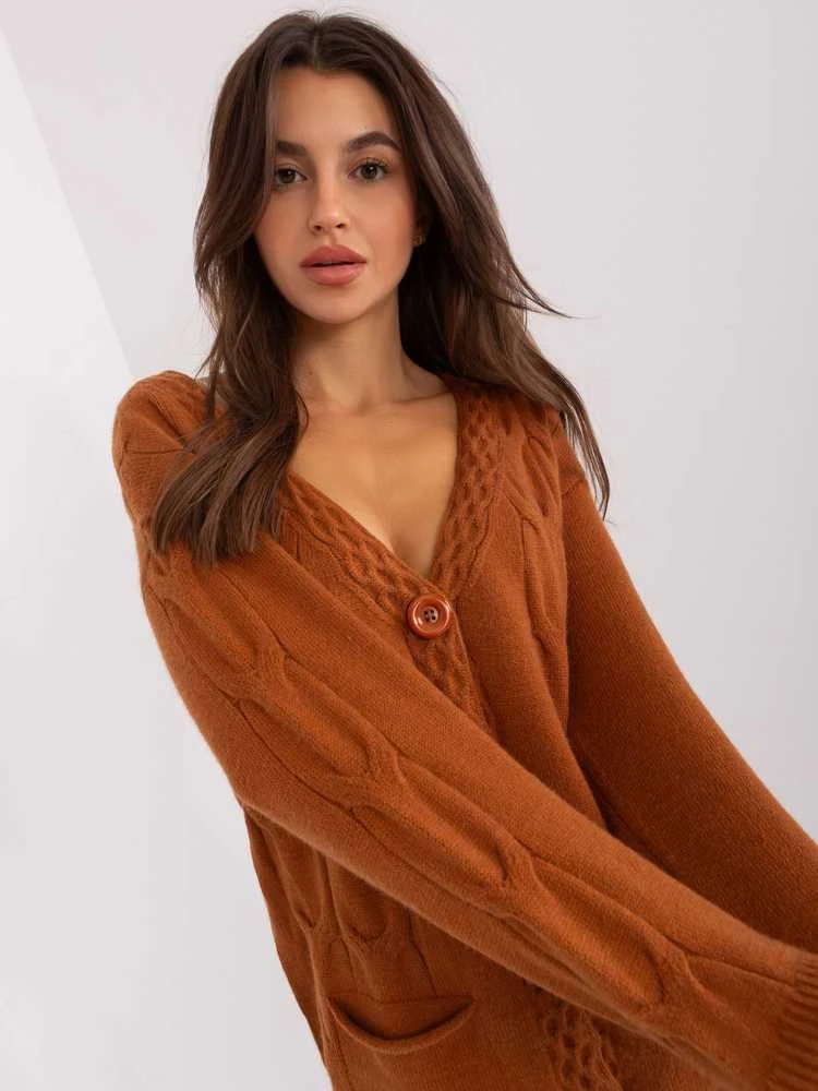 Wool Fashion Italia Megztinis-AT-SW-2241.36P-tamsiai oranžinis