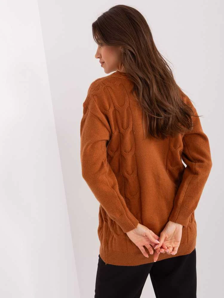 Wool Fashion Italia Megztinis-AT-SW-2241.36P-tamsiai oranžinis