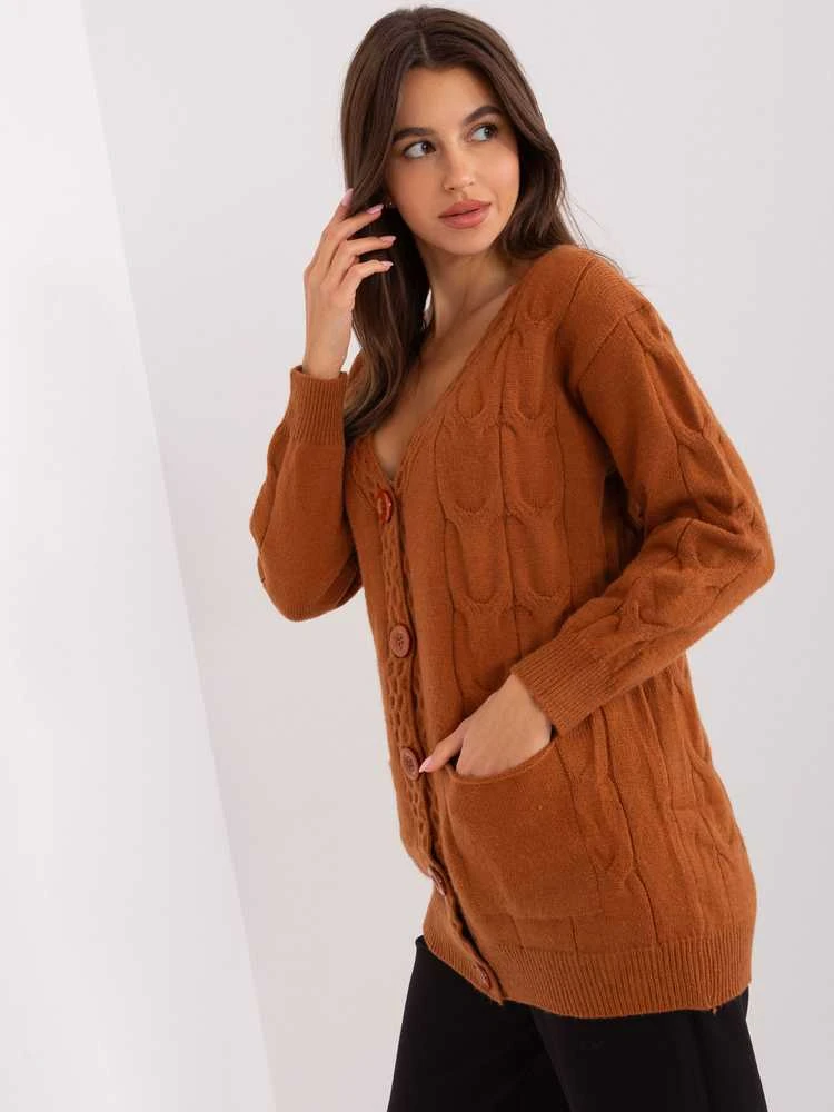 Wool Fashion Italia Megztinis-AT-SW-2241.36P-tamsiai oranžinis