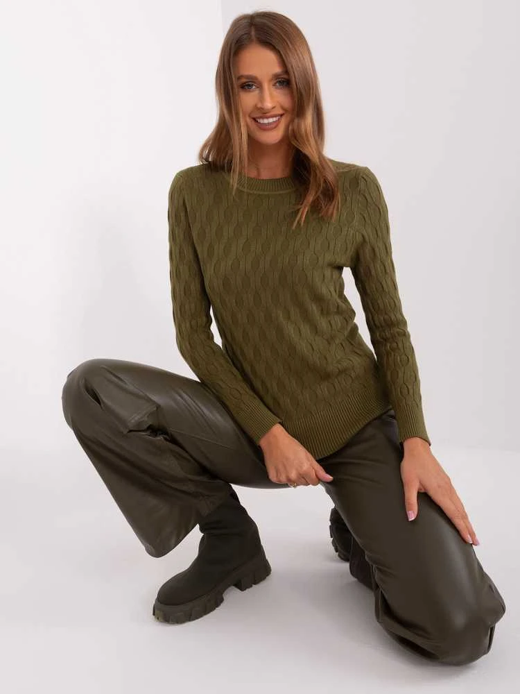 Wool Fashion Italia Megztinis-AT-SW-2324-2,68-khaki