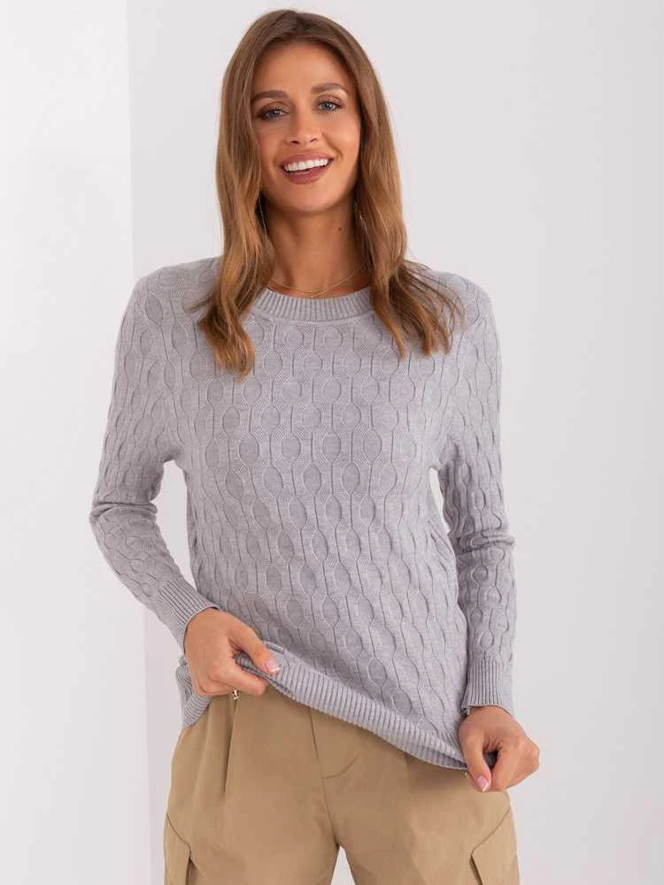 Wool Fashion Italia Megztinis-AT-SW-2324-2,68-pilkas