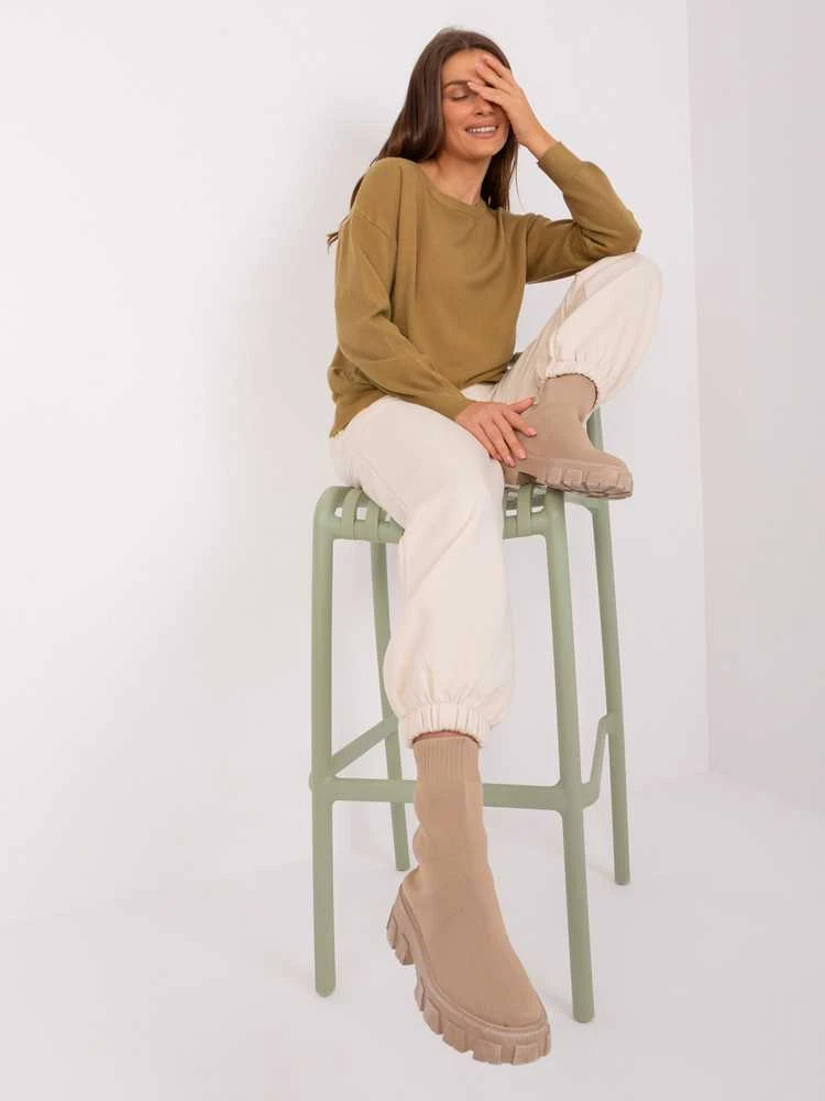 Wool Fashion Italia Megztinis-AT-SW-2325.95P-alyvuogių