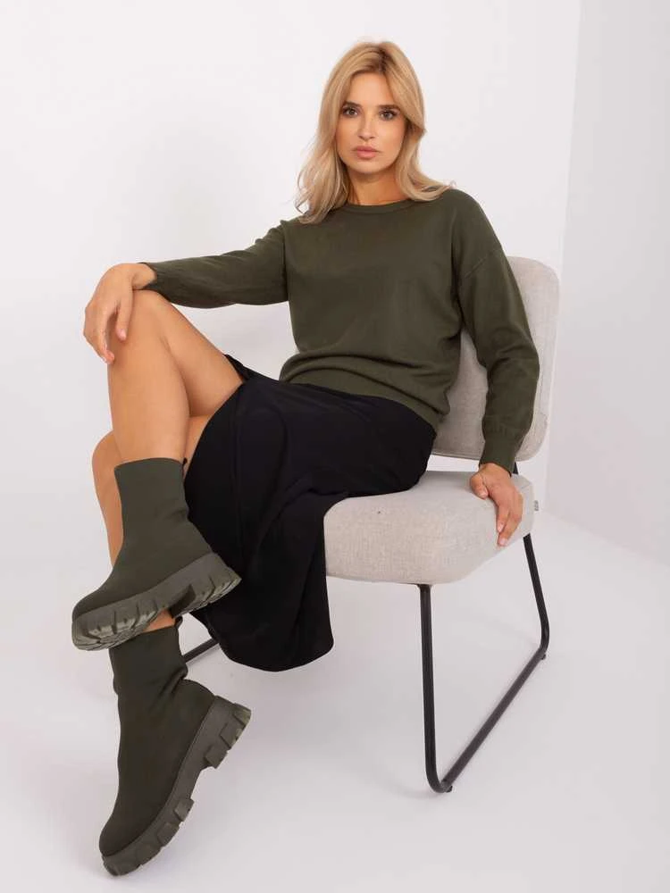 Wool Fashion Italia Megztinis-AT-SW-2325.95P-khaki