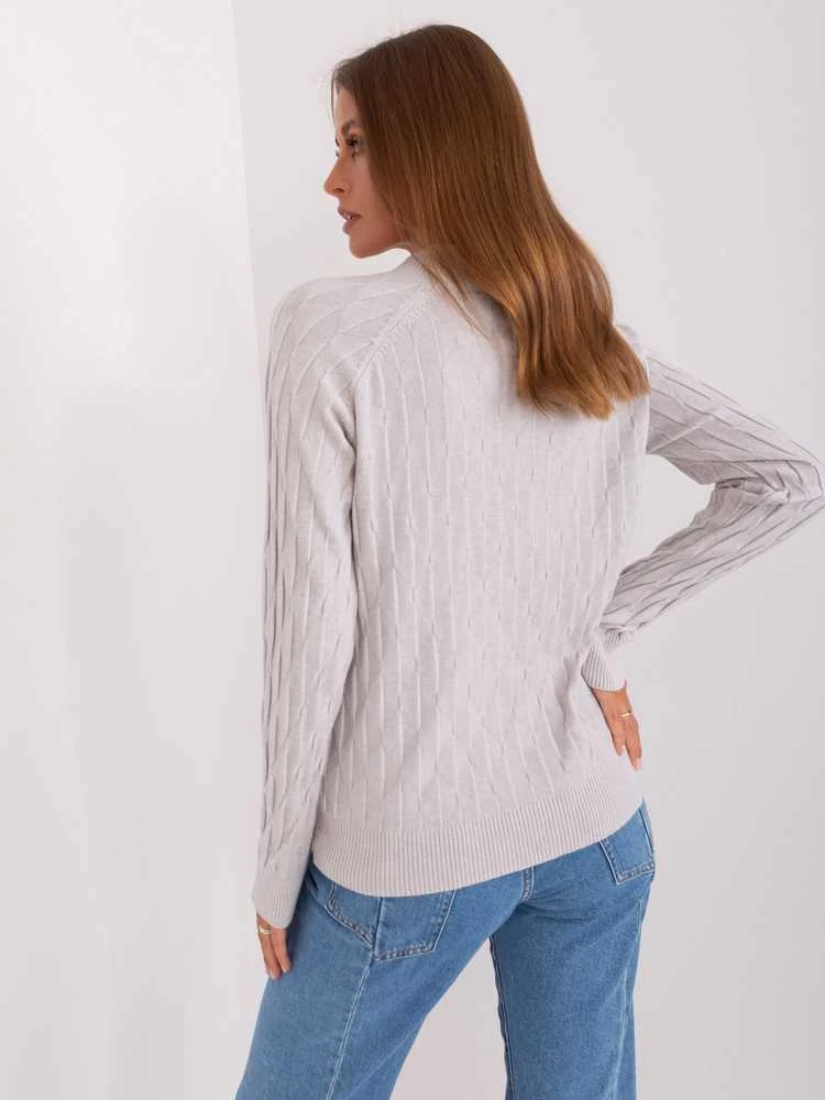 Wool Fashion Italia Megztinis-AT-SW-2326.37X-šviesiai pilkas