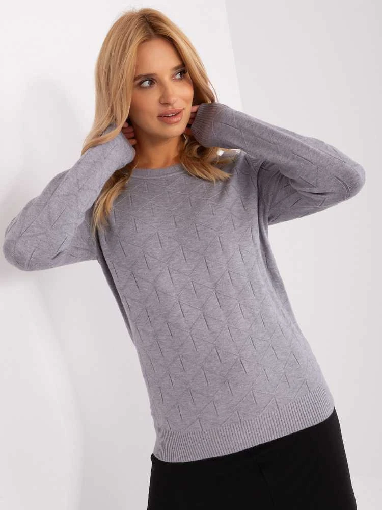 Wool Fashion Italia Megztinis-AT-SW-232901.25X pilkas