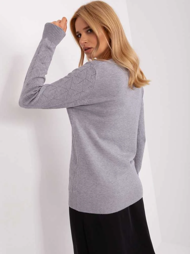 Wool Fashion Italia Megztinis-AT-SW-232901.25X pilkas