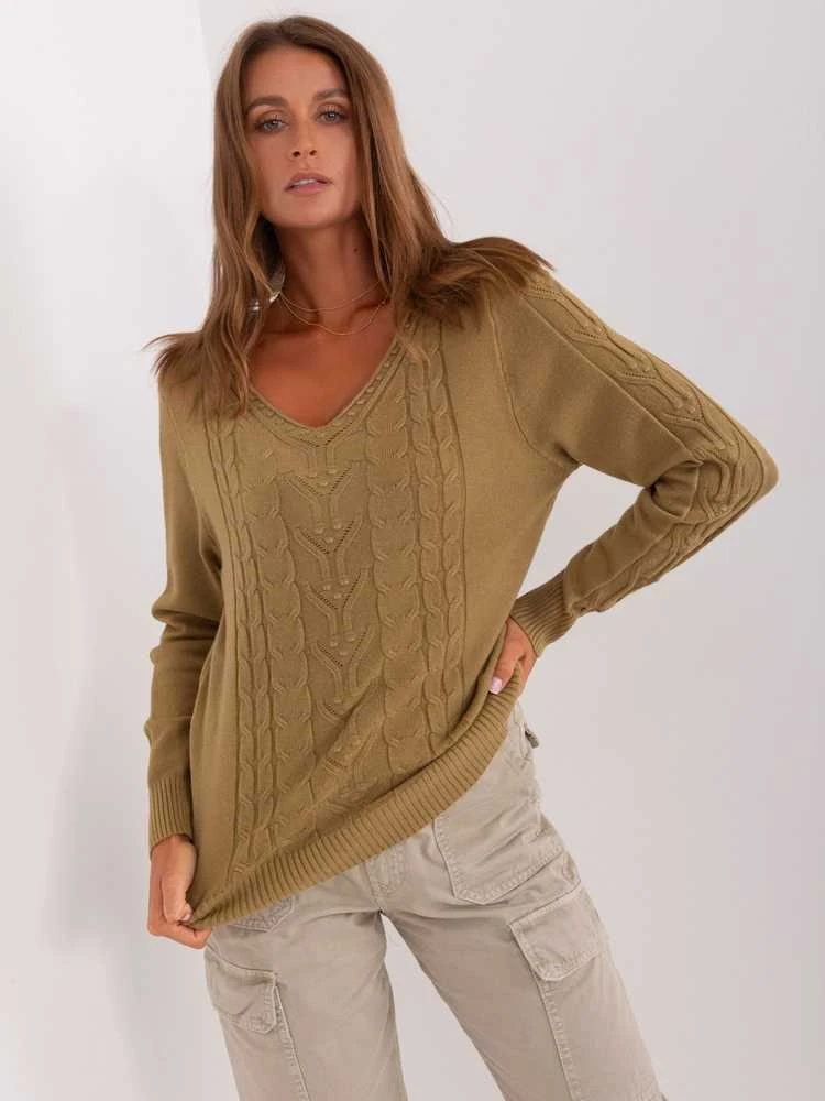 Wool Fashion Italia Megztinis-AT-SW-2329.98P-olive