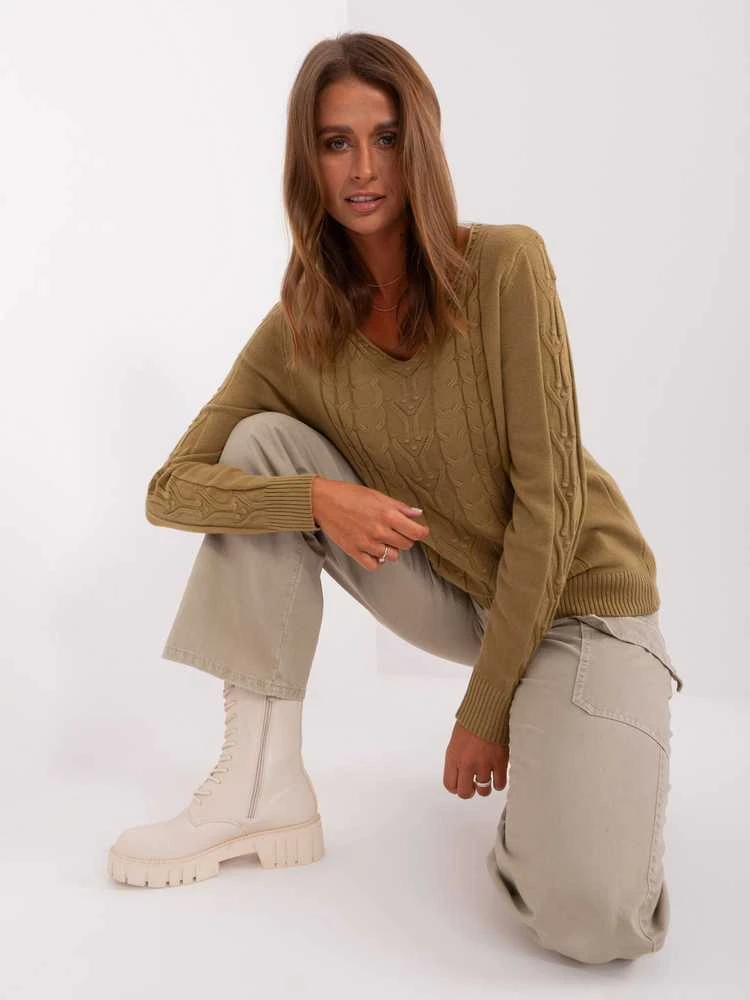 Wool Fashion Italia Megztinis-AT-SW-2329.98P-olive
