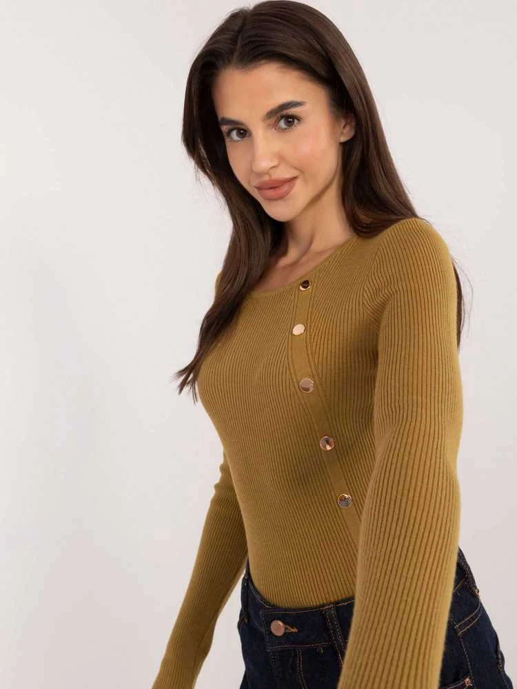 Wool Fashion Italia Megztinis-AT-SW-2332-2,62-alyvuogių