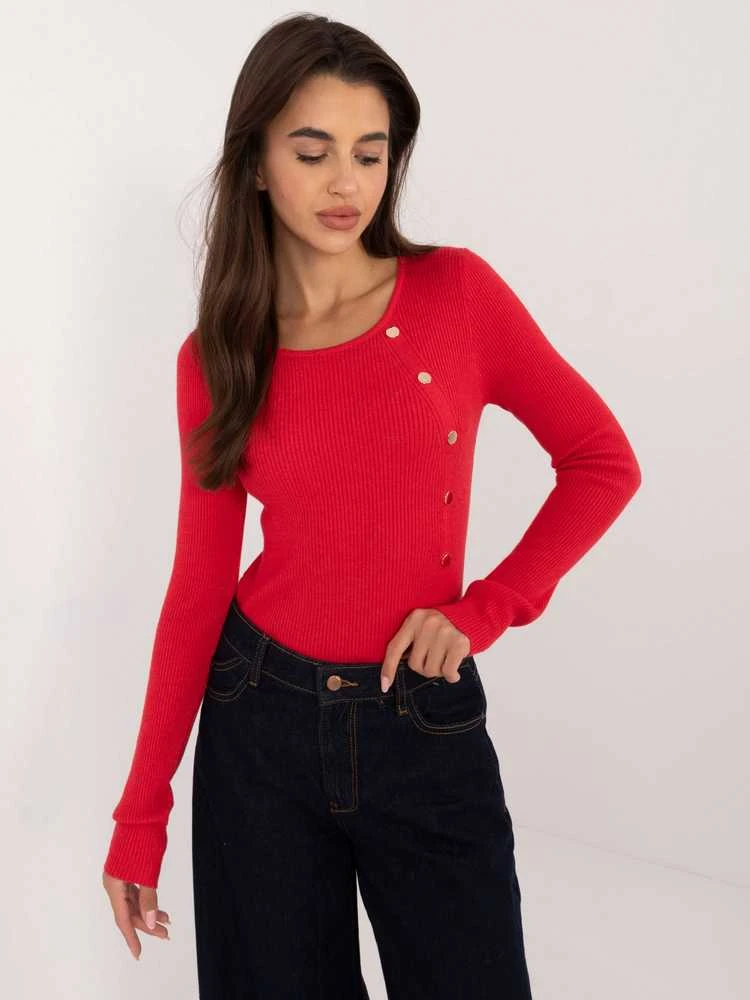 Wool Fashion Italia Megztinis-AT-SW-2332-2,62-raudonas