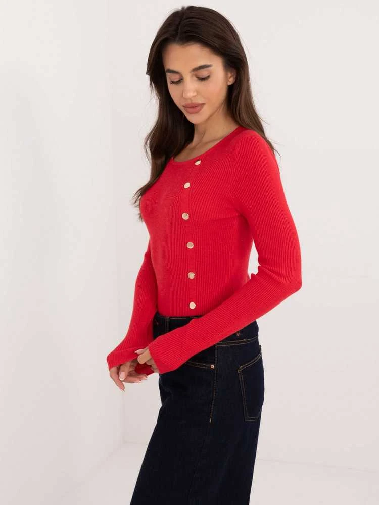 Wool Fashion Italia Megztinis-AT-SW-2332-2,62-raudonas