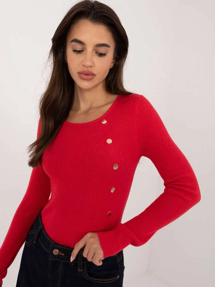 Wool Fashion Italia Megztinis-AT-SW-2332-2,62-raudonas