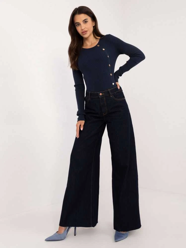Wool Fashion Italia Megztinis-AT-SW-2332-2,65 tamsiai mėlynas