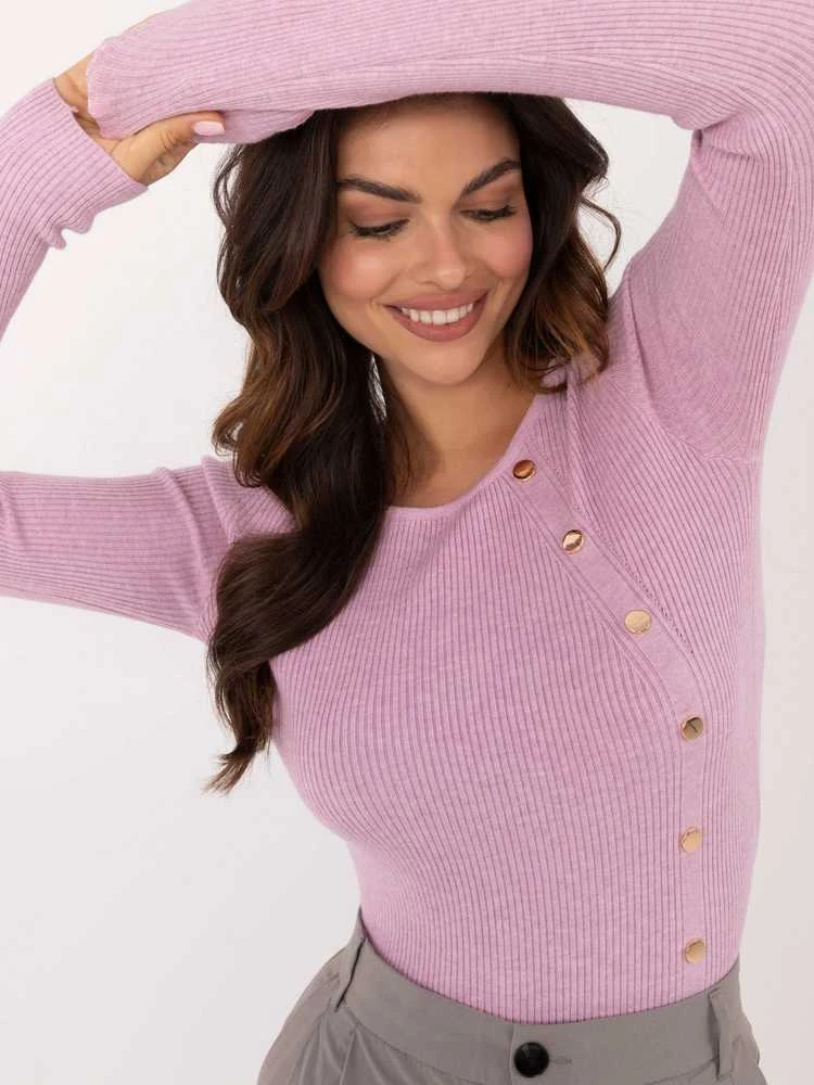 Wool Fashion Italia Megztinis-AT-SW-2332-2,65-šviesiai violetinis
