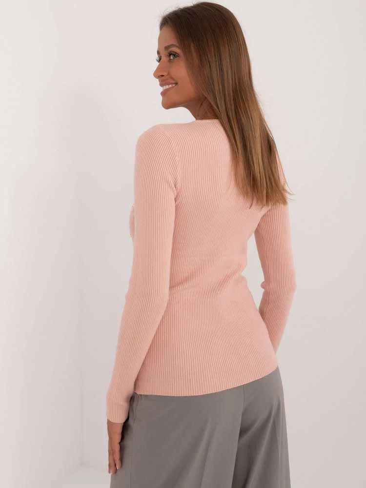 Wool Fashion Italia Megztinis-AT-SW-2332-2,65-šviesiai rožinis