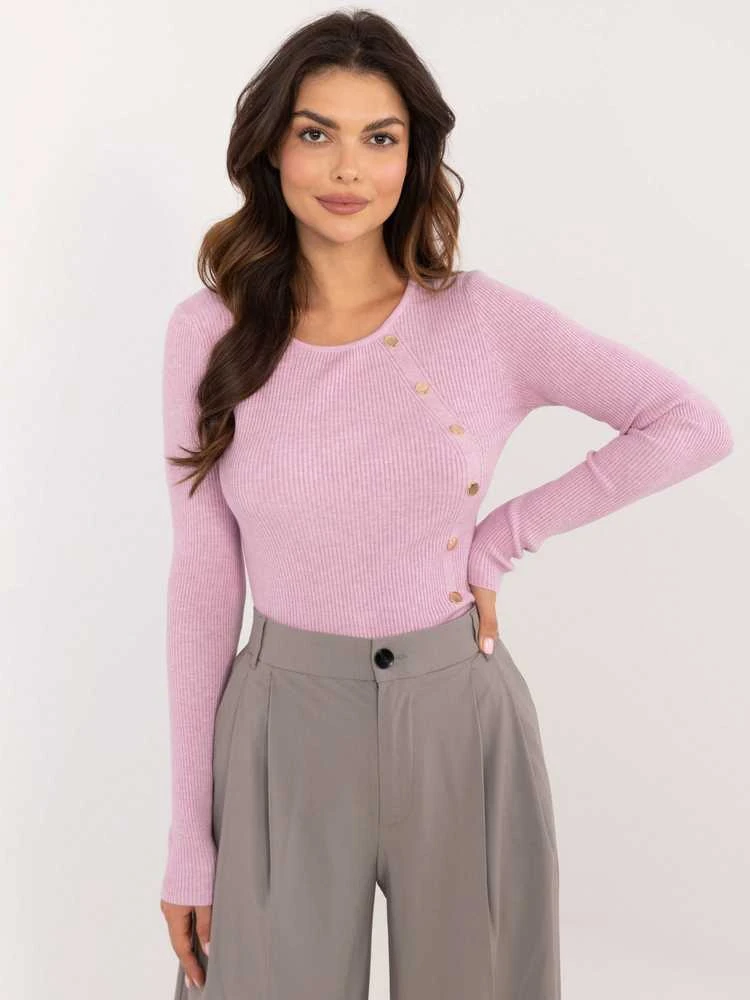 Wool Fashion Italia Megztinis-AT-SW-2332-2,65-šviesiai violetinis
