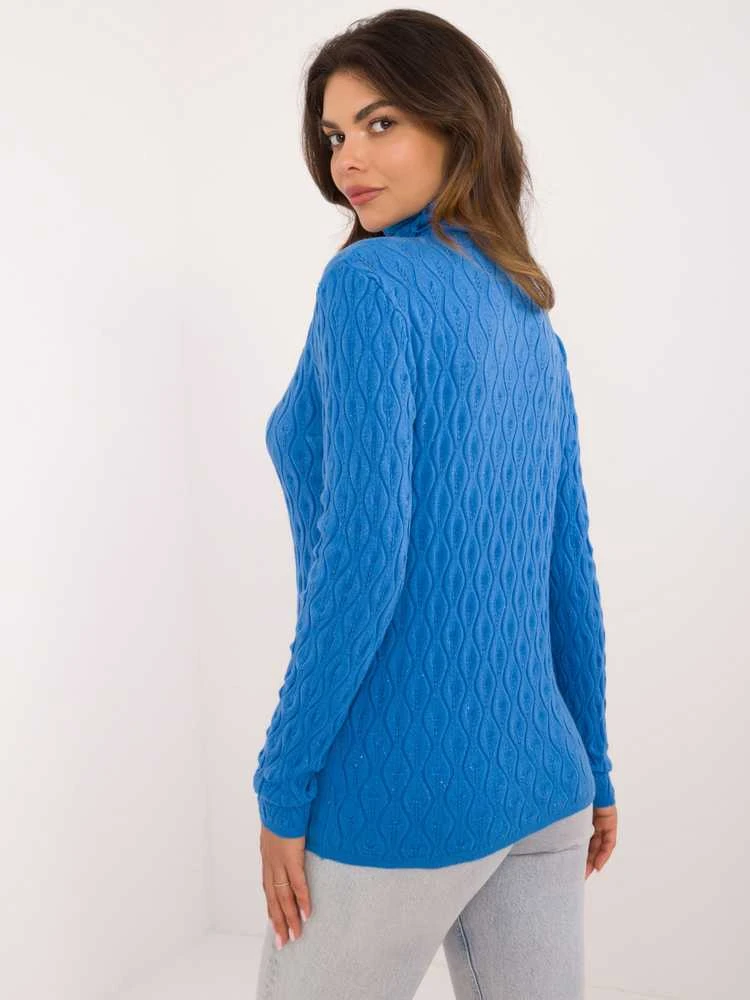 Wool Fashion Italia Megztinis-AT-SW-2334-2,61-mėlynas