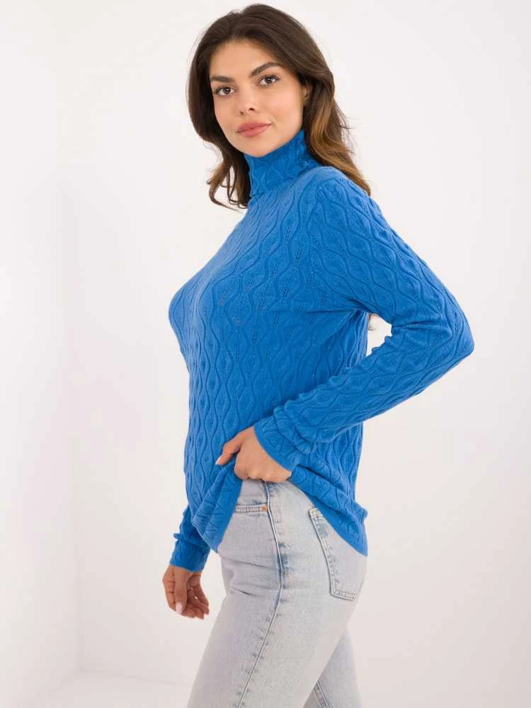 Wool Fashion Italia Megztinis-AT-SW-2334-2,61-mėlynas