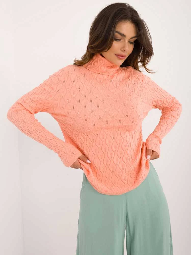 Wool Fashion Italia Megztinis-AT-SW-2334-2,61-persikas