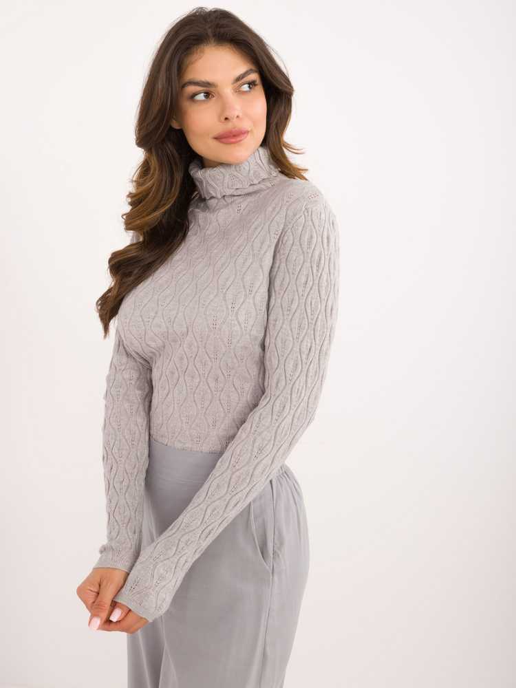 Wool Fashion Italia Megztinis-AT-SW-2334-2,61-pilkas