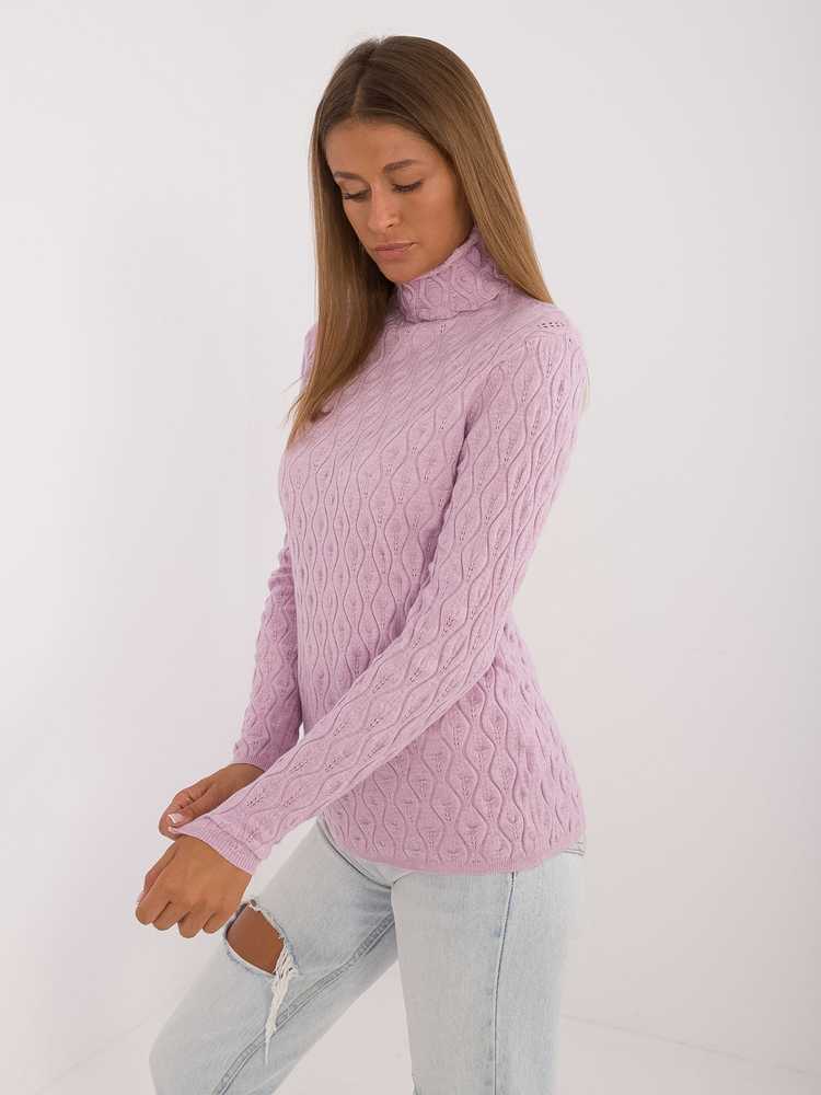 Wool Fashion Italia Megztinis-AT-SW-2334-2,61-šviesiai violetinis