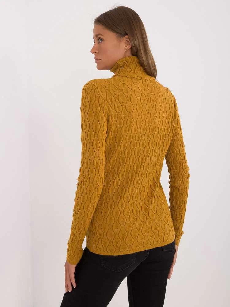 Wool Fashion Italia Megztinis-AT-SW-2334-2,61-tamsiai geltonas