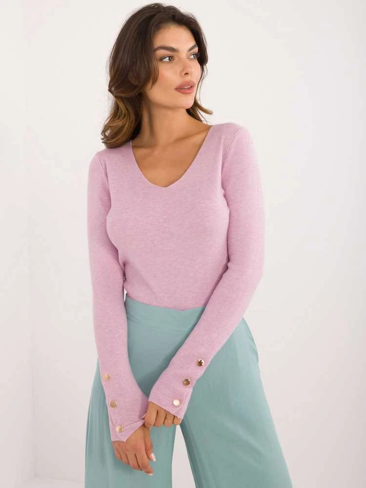 Wool Fashion Italia Megztinis-AT-SW-2334.49-šviesiai violetinis