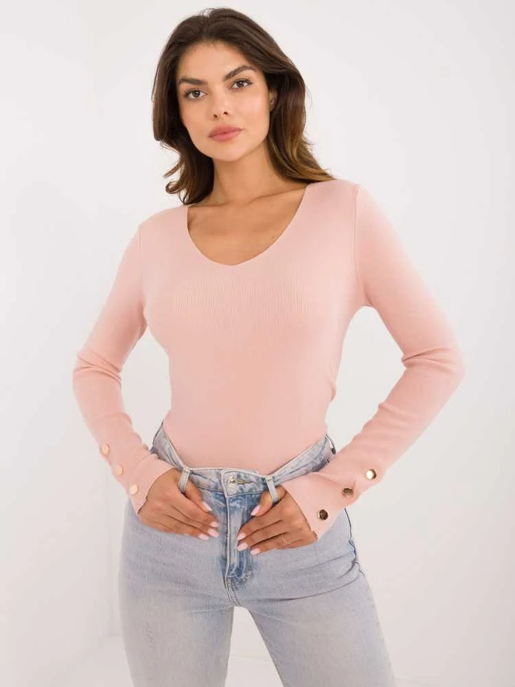 Wool Fashion Italia Megztinis-AT-SW-2334.49-šviesiai rožinis