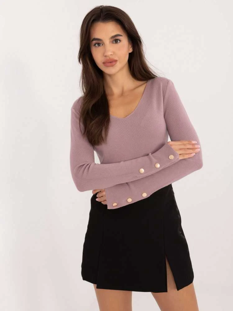 Wool Fashion Italia Megztinis-AT-SW-2334.49-violetinė