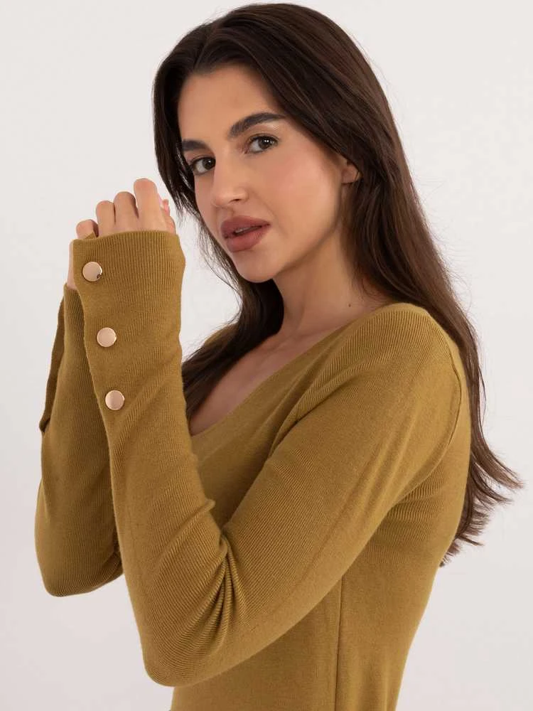 Wool Fashion Italia Megztinis-AT-SW-2334.91-alyvuogių