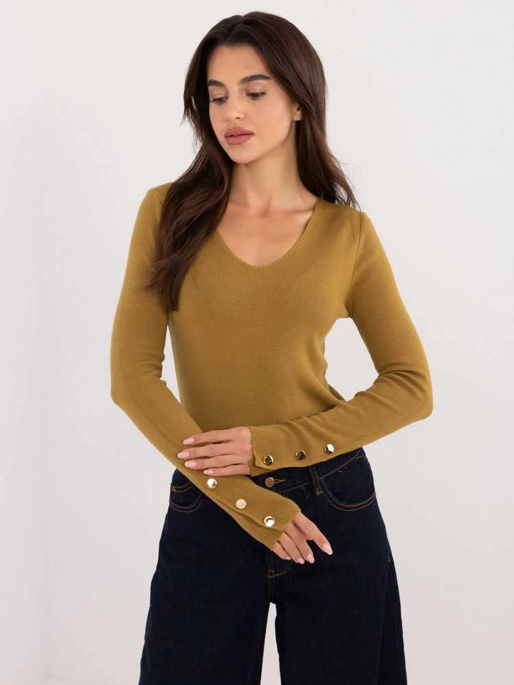 Wool Fashion Italia Megztinis-AT-SW-2334.91-alyvuogių