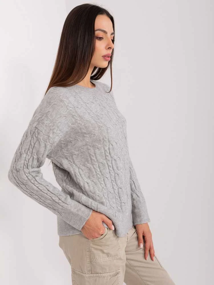 Wool Fashion Italia Megztinis-AT-SW-2335-1.68P-pilkas