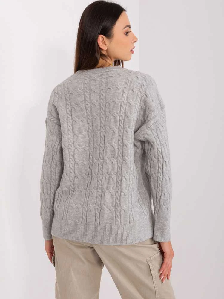 Wool Fashion Italia Megztinis-AT-SW-2335-1.68P-pilkas