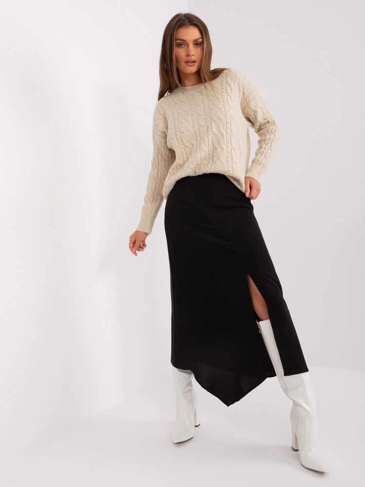 Wool Fashion Italia Megztinis-AT-SW-2335-1.68P-smėlio spalvos