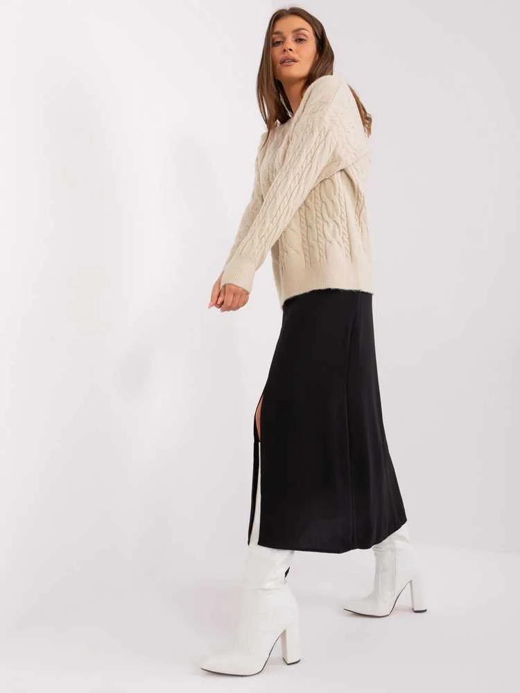 Wool Fashion Italia Megztinis-AT-SW-2335-1.68P-smėlio spalvos