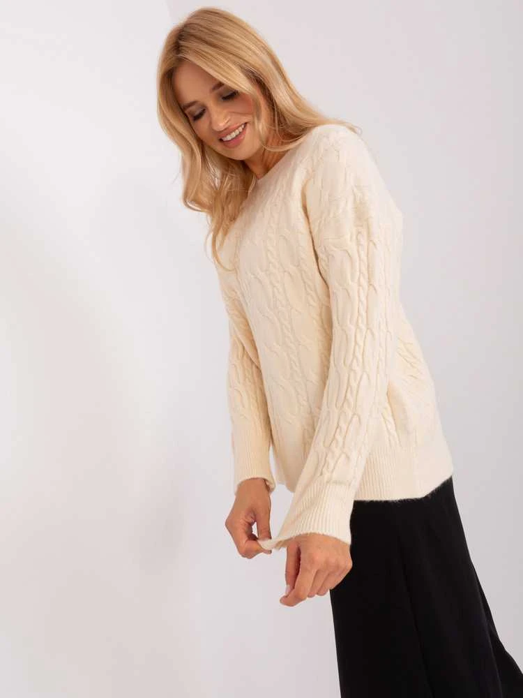 Wool Fashion Italia Megztinis-AT-SW-2335.27-ekru