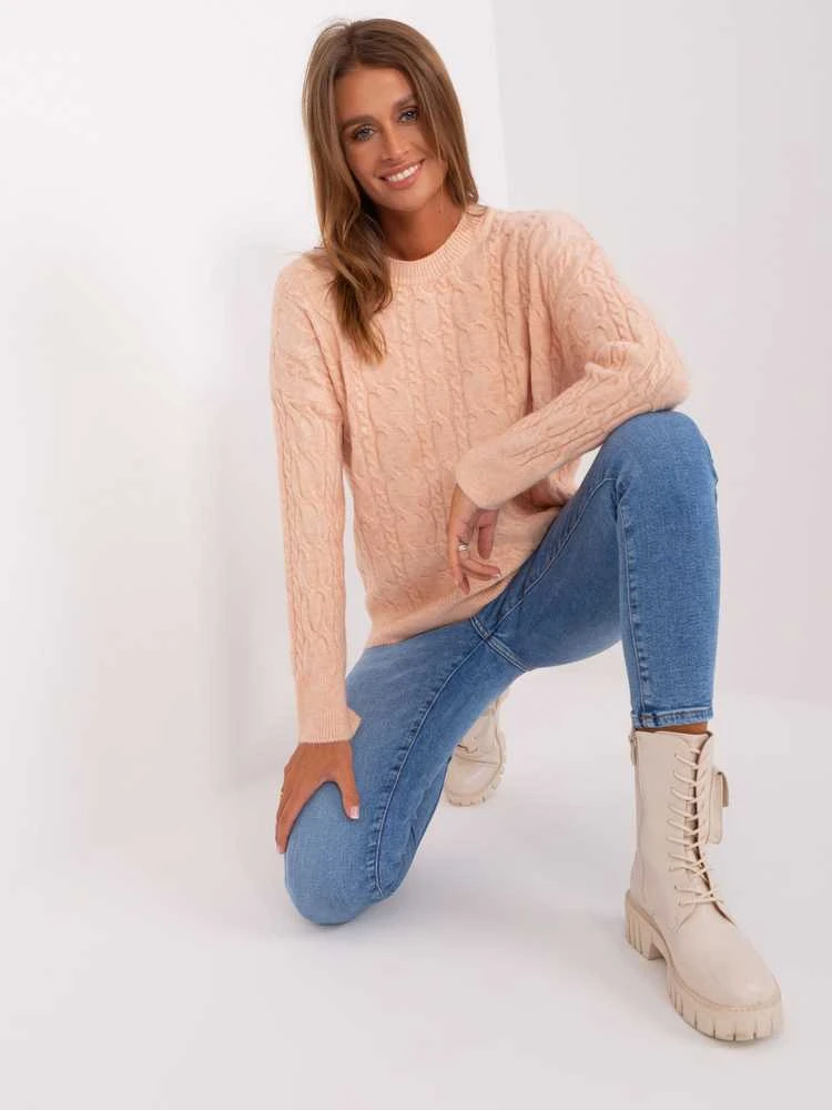 Wool Fashion Italia Megztinis-AT-SW-2335.27-persikas
