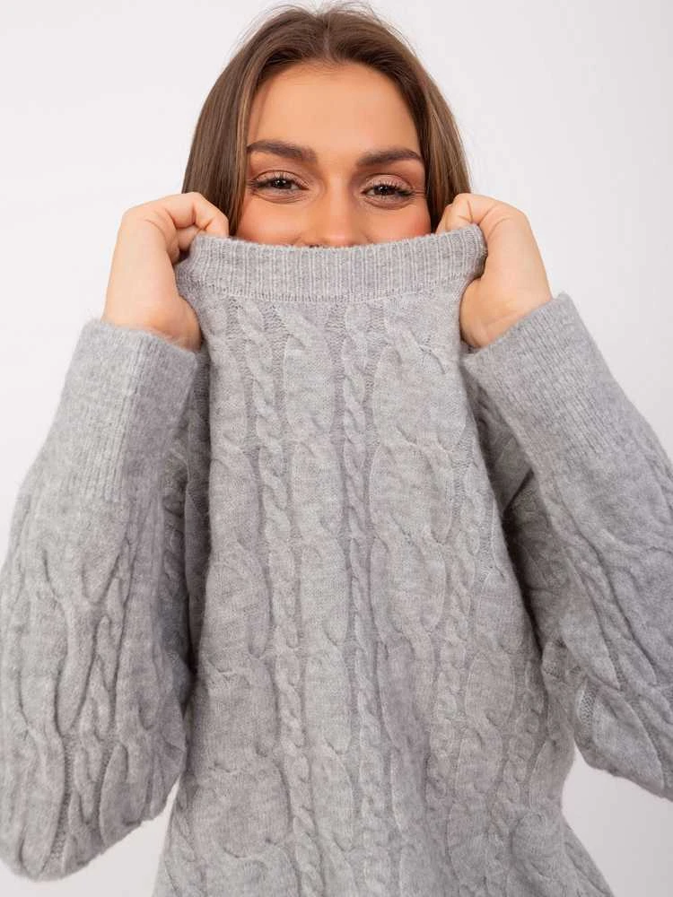 Wool Fashion Italia Megztinis-AT-SW-2335.27-pilkas