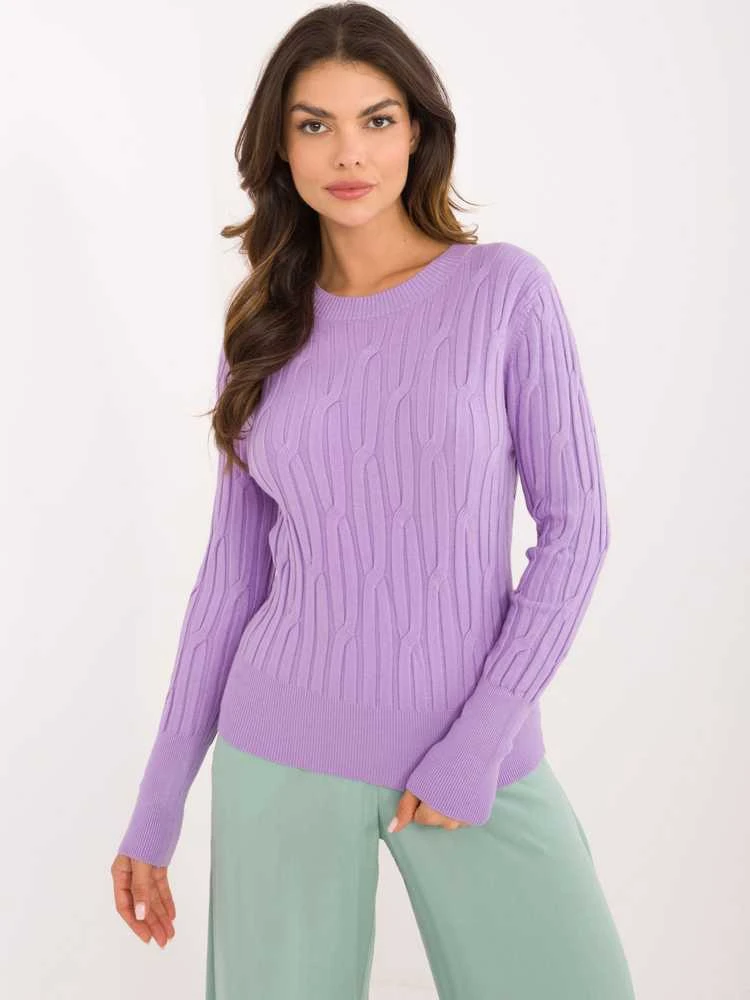 Wool Fashion Italia Megztinis-AT-SW-2338-2,61-šviesiai violetinis