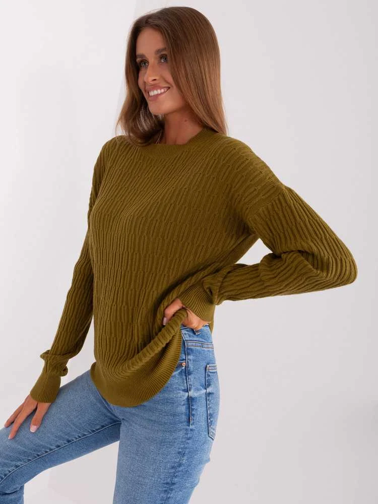Wool Fashion Italia Megztinis-AT-SW-2338.14P-alyvuogių