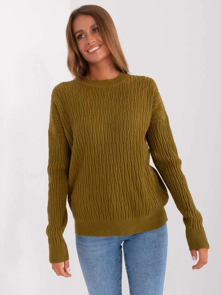 Wool Fashion Italia Megztinis-AT-SW-2338.14P-alyvuogių