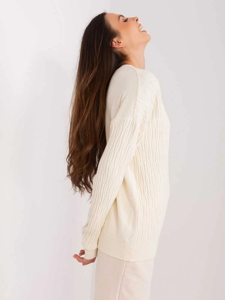 Wool Fashion Italia Megztinis-AT-SW-2338.14P-šviesiai smėlio spalvos